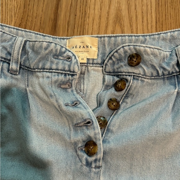 Sézane Light Blue Denim Shorts - Picture 2 of 8